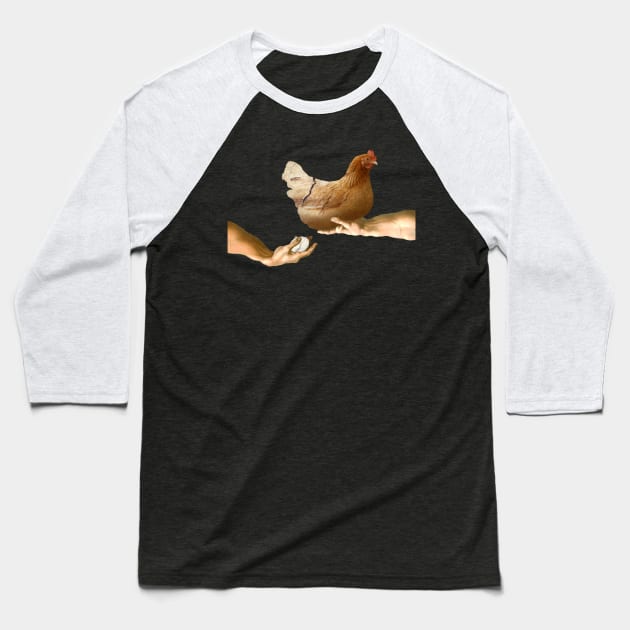 Michelangelo's hen Baseball T-Shirt by FandomizedRose